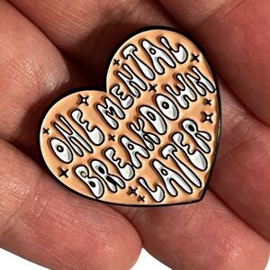 Taylor Swift Mental Health Matters Heart Shaped Enamel Pin